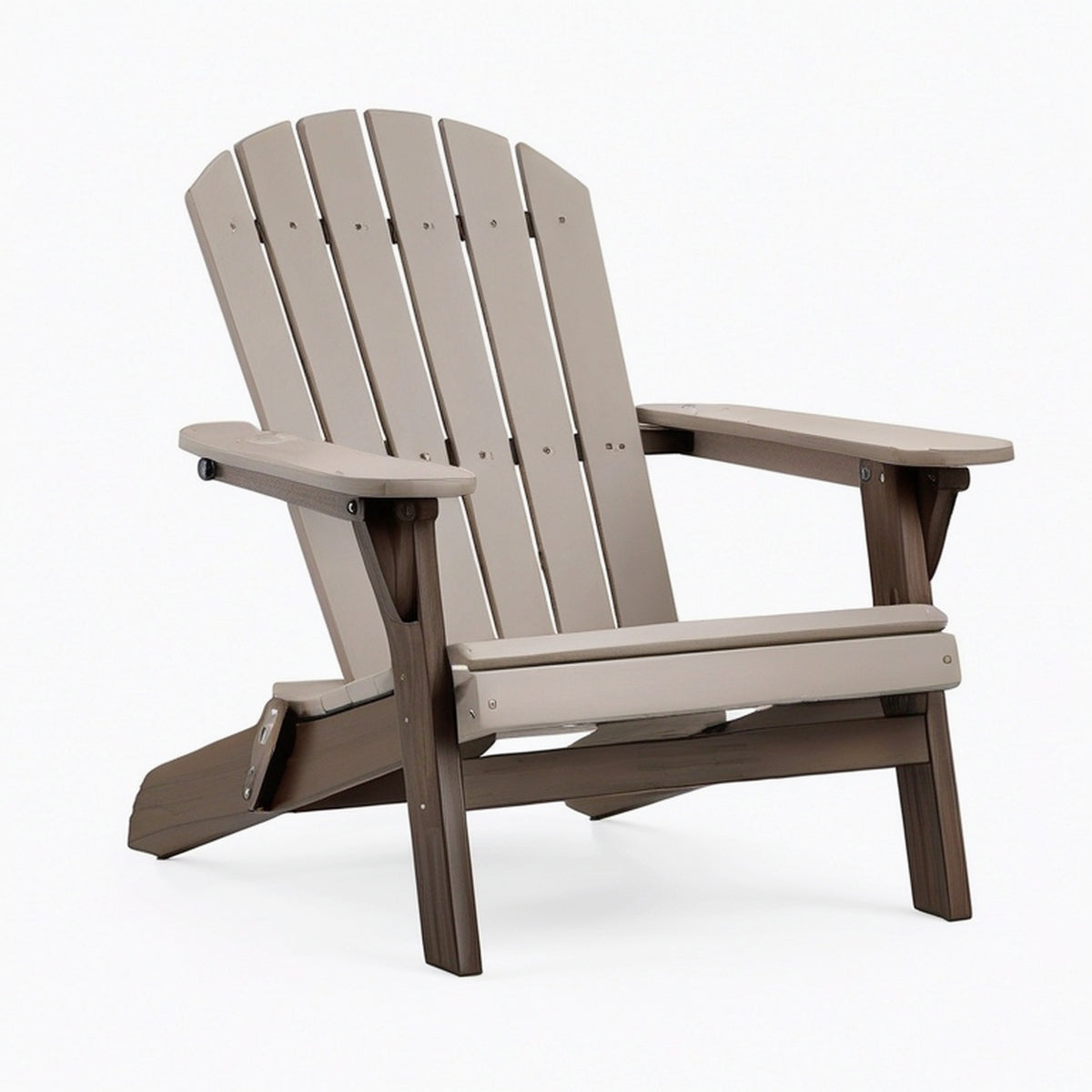 Fauteuil Adirondack 80 x 90 x 100 cm en plastique taupe pour extérieur style jardin