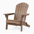 Fauteuil Adirondack 83 x 79 x 98 cm en polyéthylène marron pour extérieur à dossier incliné