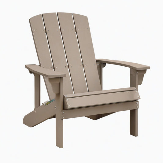 Fauteuil Adirondack 83 x 82 x 98 cm en plastique taupe pour extérieur